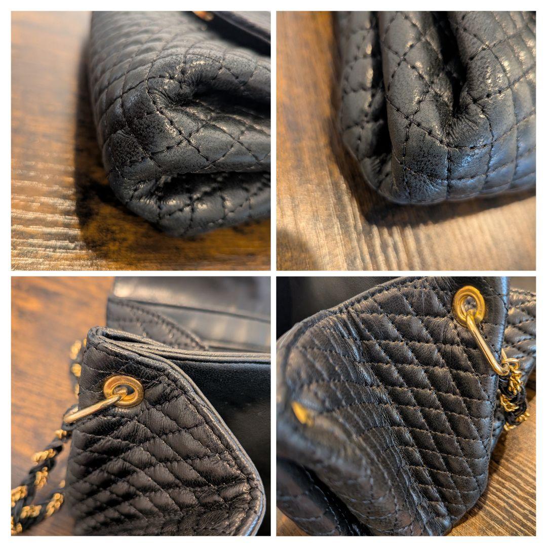 BALLY バリー ヴィンテージ キルティング ショルダーブラック レザー　美品