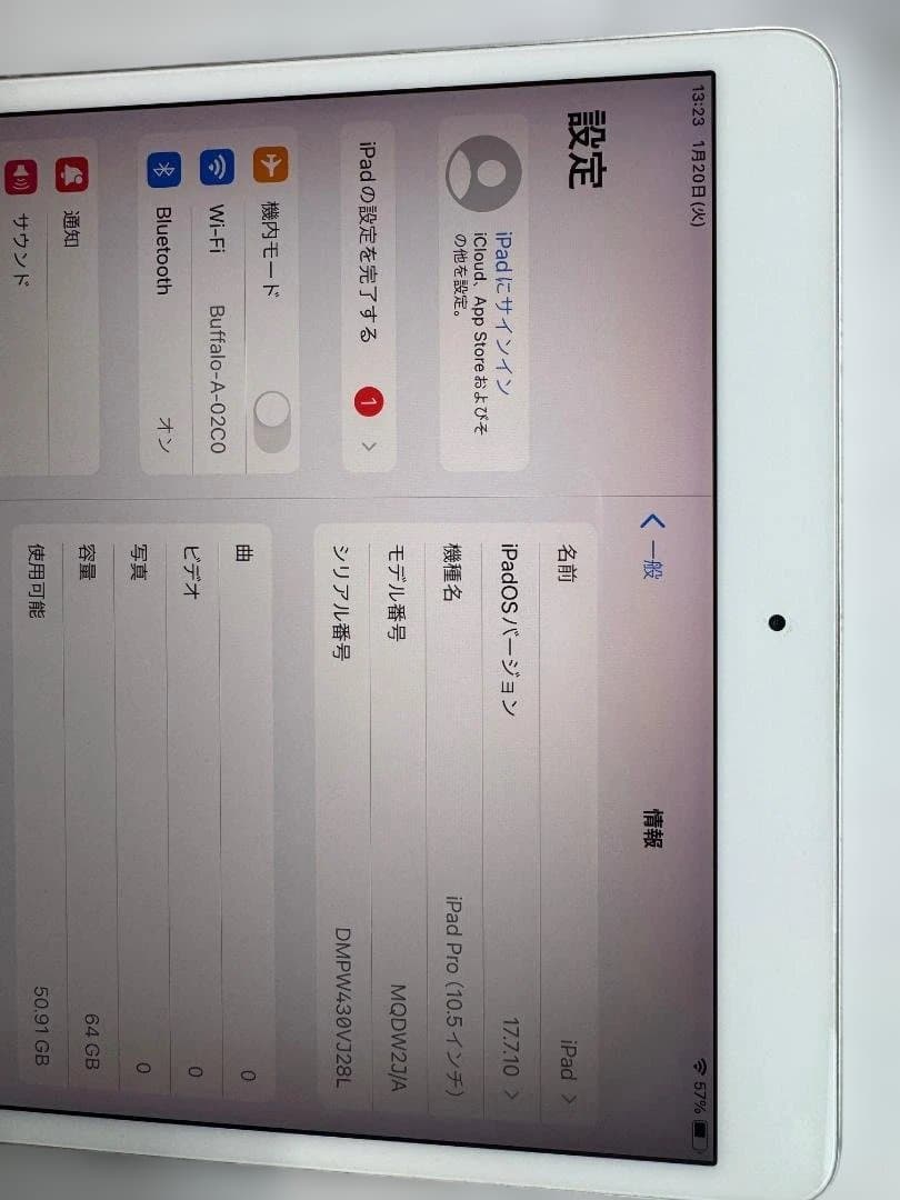 iPad Pro 10.5インチ 64GB Wi-Fiモデル 液晶劣化