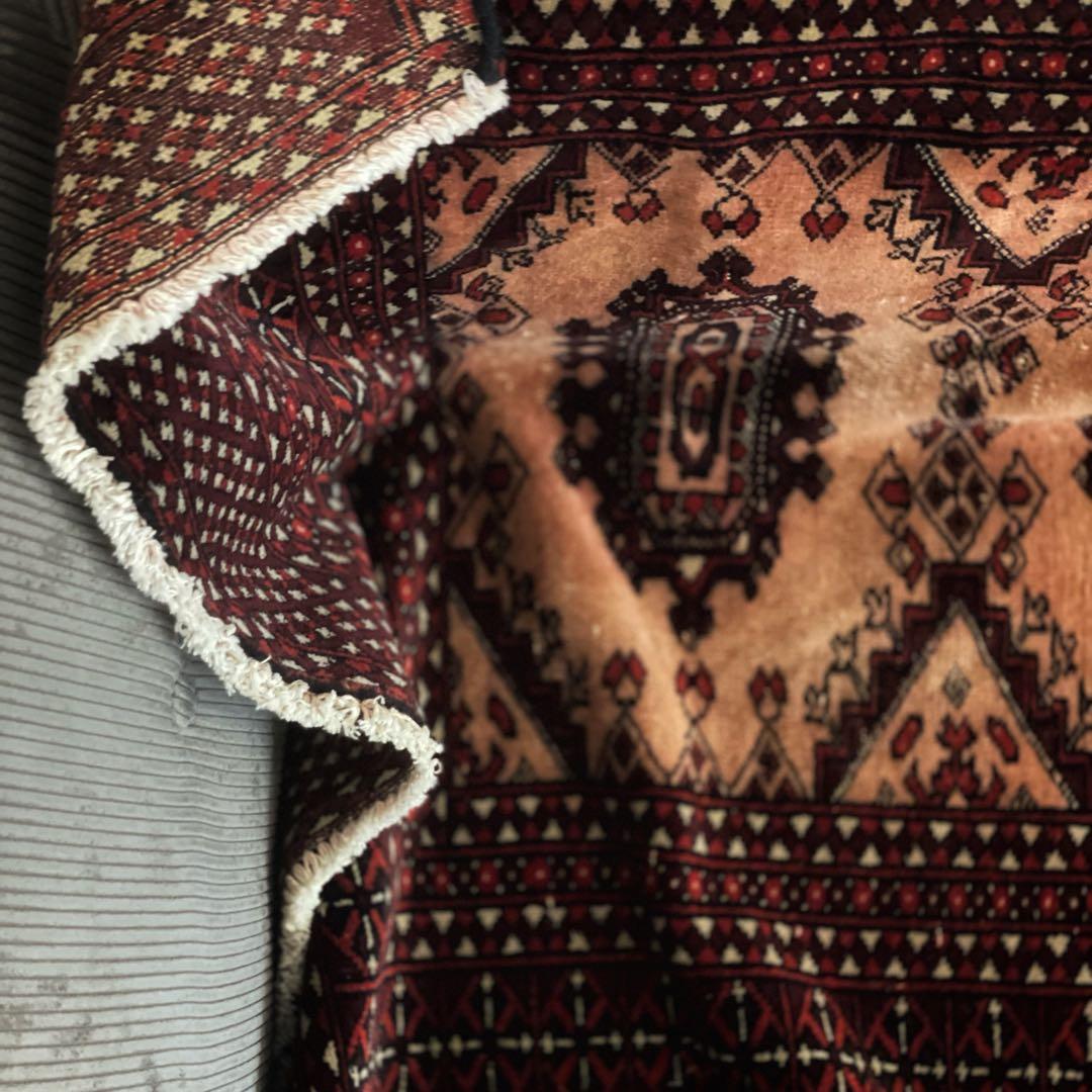 【在庫整理／大幅値引】145×90パキスタン・ラホール産 ヴィンテージラグ