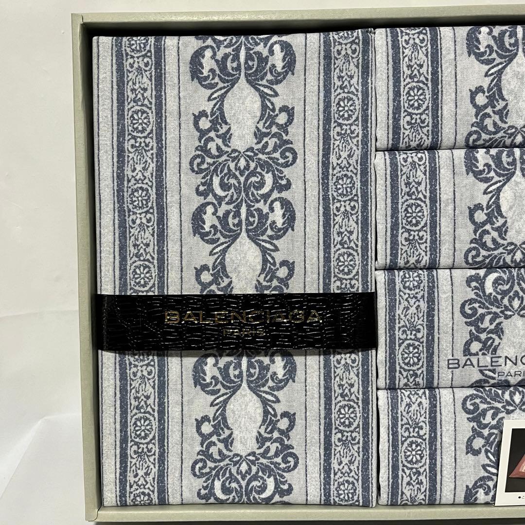 美品未使用　バレンシアガ　座布団カバー5枚入　ブルー　日本製