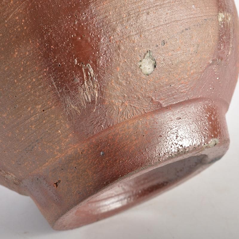 備前焼　人間国宝　藤原雄作　ぐい呑　共布共箱　V　R7001