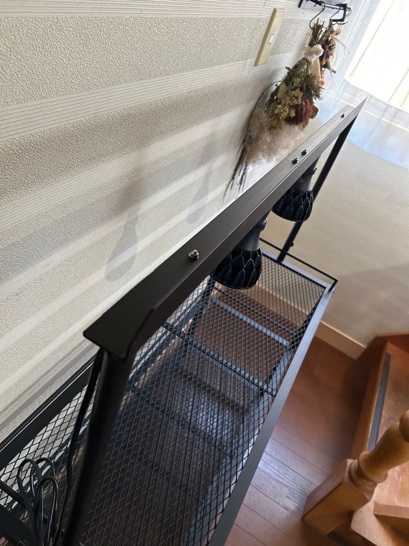 ☆送料込み☆アイアン植物棚　即購入OK ライトレール付　ボタニカル　アガベ