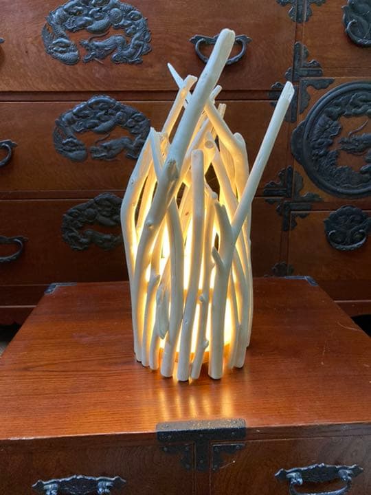 ハンドメイド 流木ライト