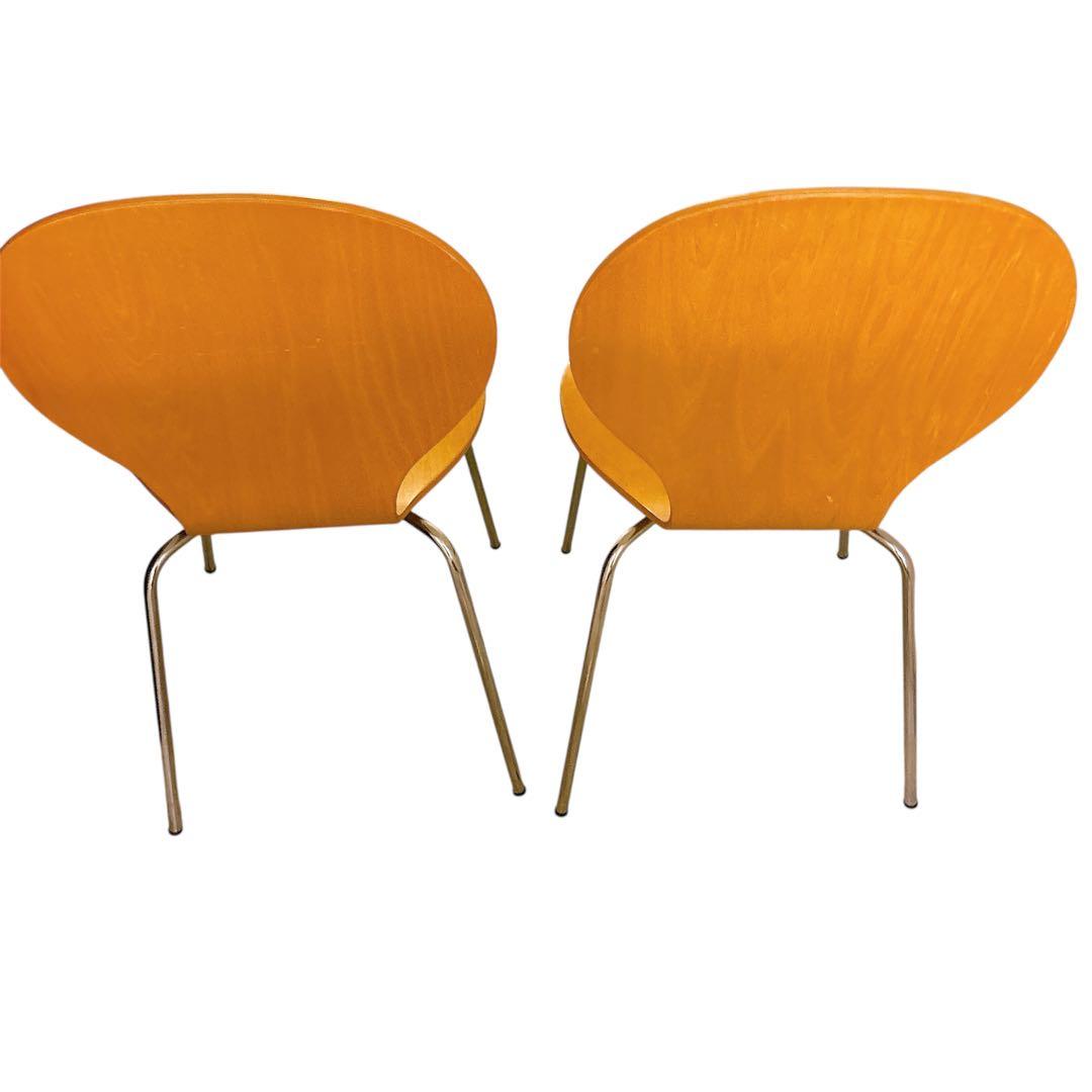 ダイニングチェア スタッキングチェア カフェ 木製 曲げ木 洋風 2脚セット