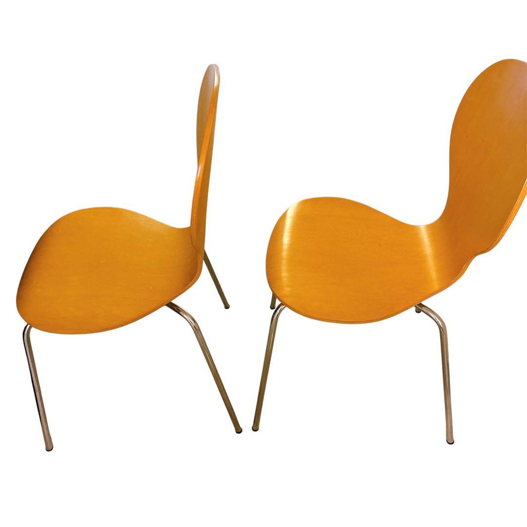 ダイニングチェア スタッキングチェア カフェ 木製 曲げ木 洋風 2脚セット