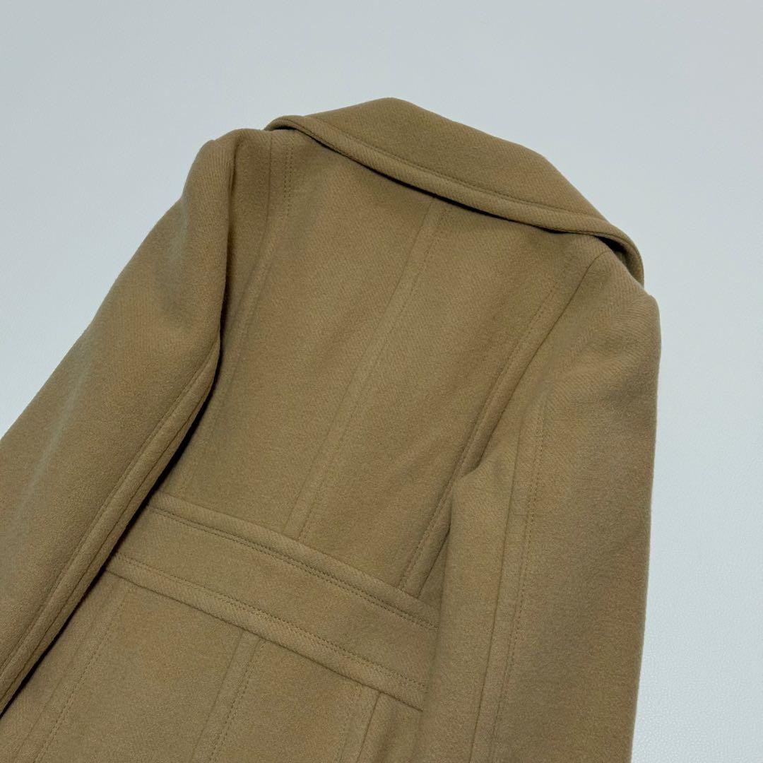 バーバリーブルーレーベル　ダブルブレスト　ロングコート　ノバチェック アンゴラ