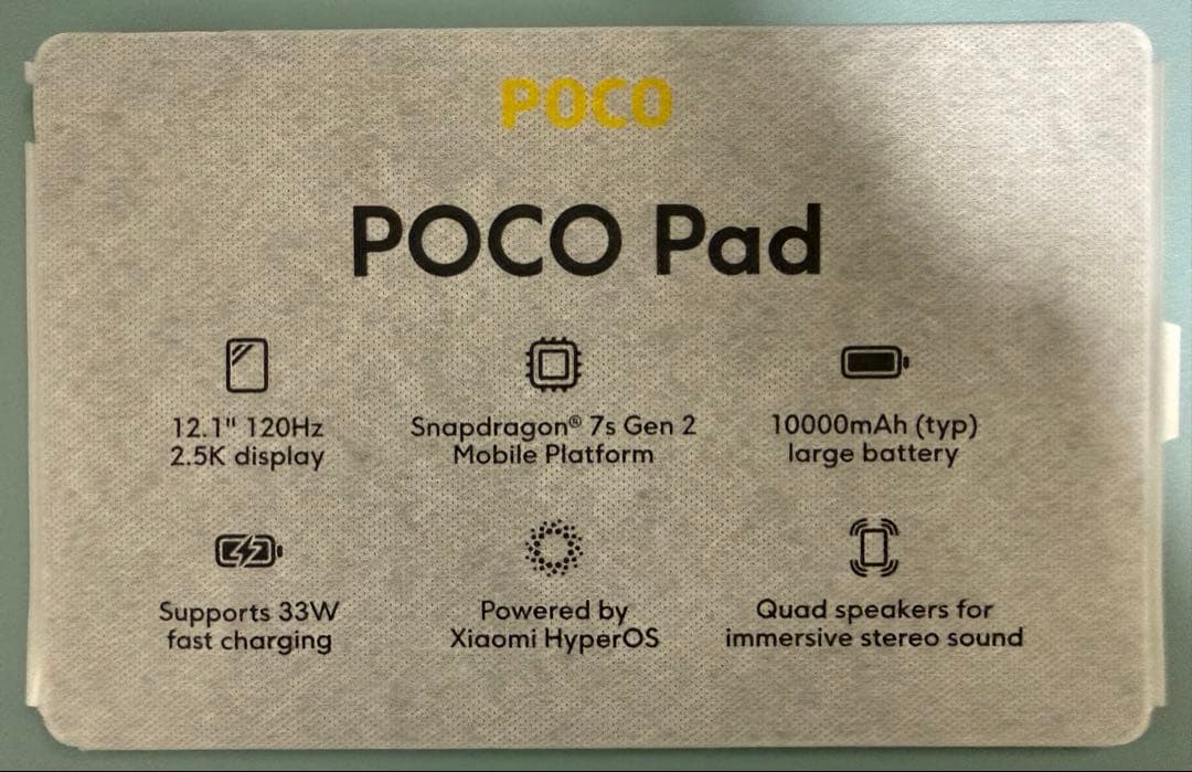Xiaomi POCO Pad ブラック カバー付き 中古美品