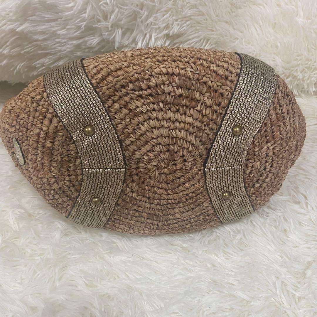 最終価格❣️美品　VIOLAd'ORO ヴィオラドーロ バッグ かごバッグ