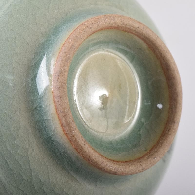 韓国人間文化財柳海剛（柳根瀅）作　象嵌鶴雲文など　盃　3点　共箱　D　R8482