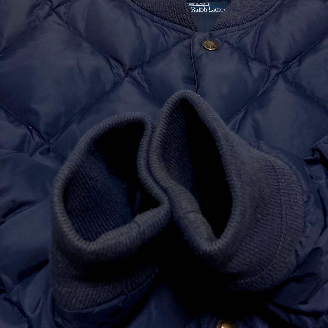 美品 ポロラルフローレン ダウンジャケット ダイヤキルティング 極暖 肉厚 紺
