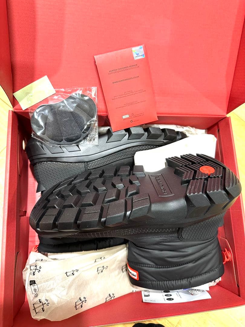 超人気 新品　HUNTER スノーブーツ ショート UK5 (24cm) 防寒