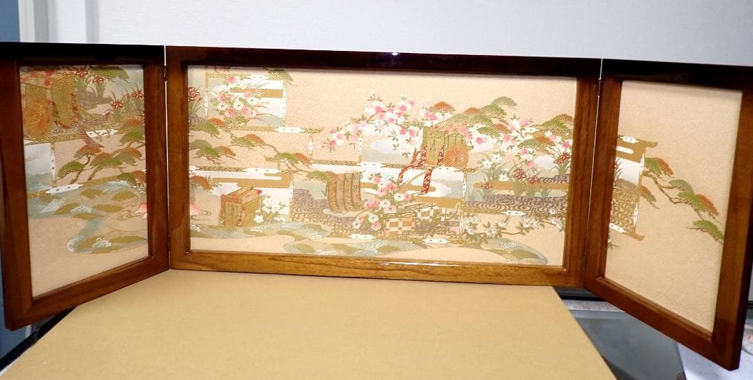 定価68万円 京雛 京都西陣織 本金正絹 平安 ひな人形 雛飾りセット 雛人形