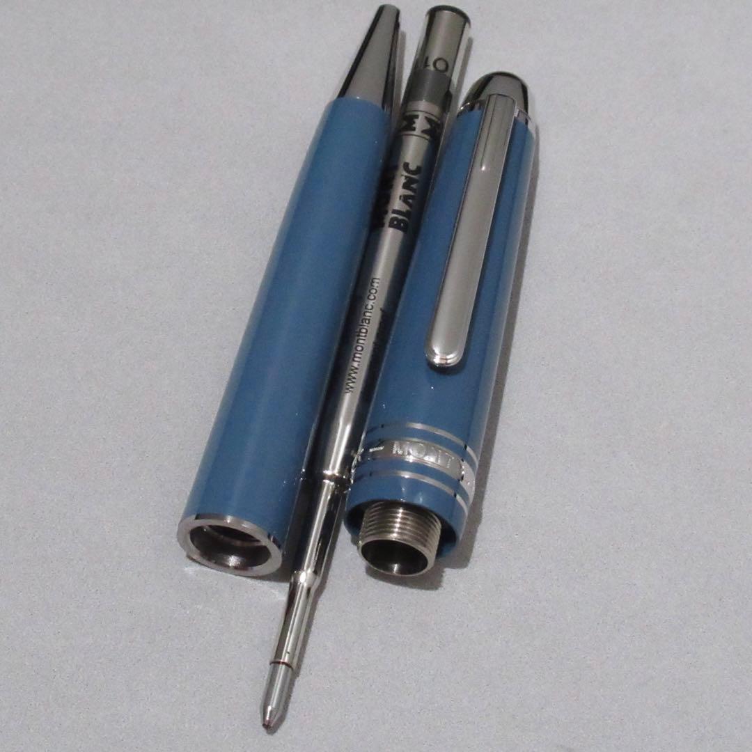 モンブラン ボールペン グレイシャー ブルーグレー ミッドサイズ 129395