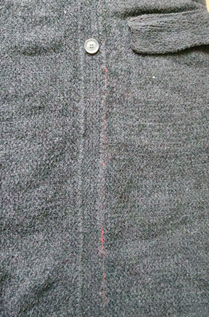 ★美品 19aw 多素材赤ラインダブルニットコート yohjiyamamoto