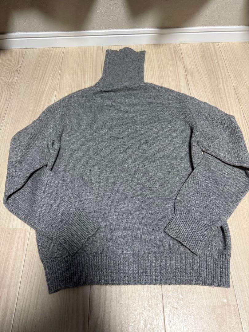 【美品】GUCCI グッチ カシミア タートルネックセーター グレー M