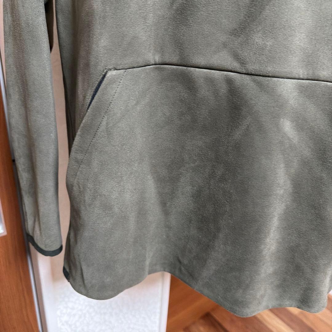 BRIEFING スエード調パーカー オリーブ Lサイズ