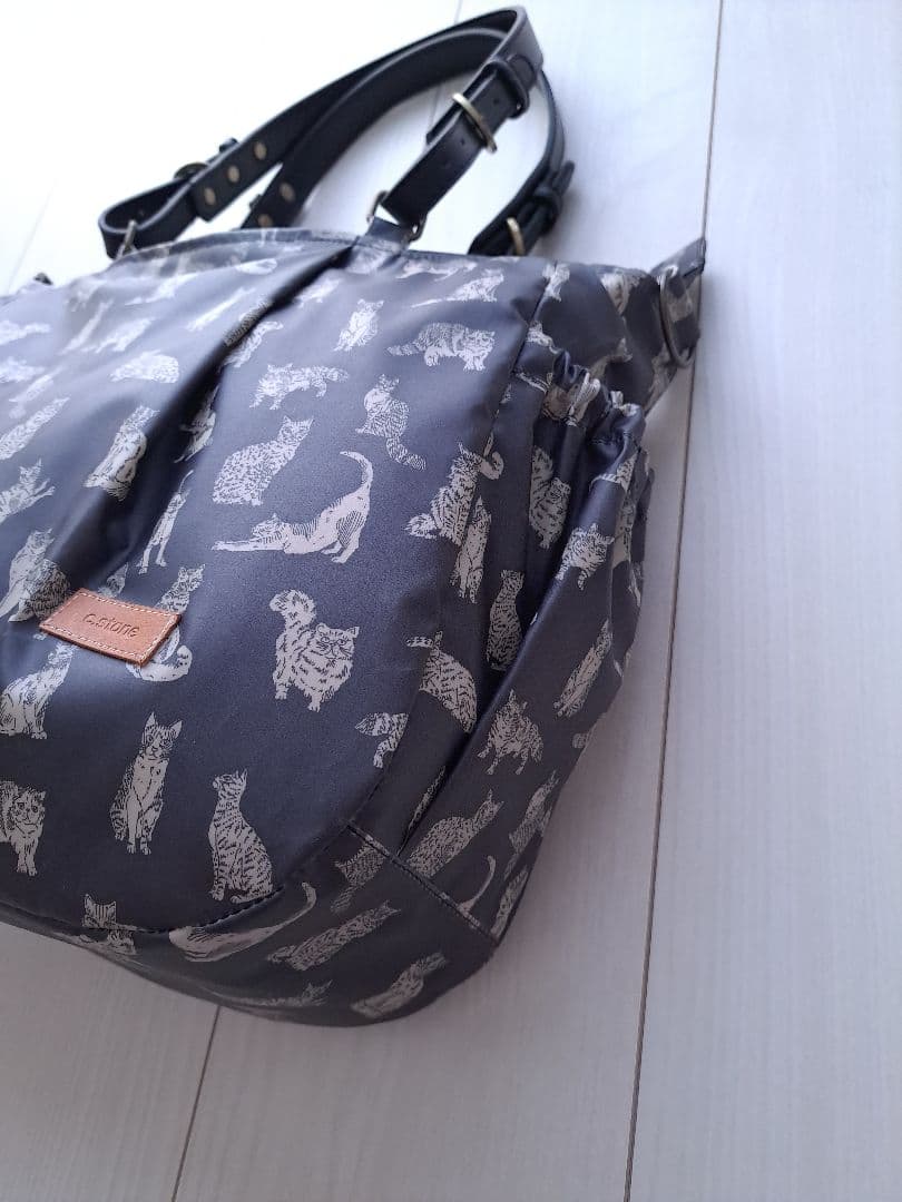 だいだいふく様ご予約品♪クリアランスSALE共布ショルダー紐付　タック通勤バッグ