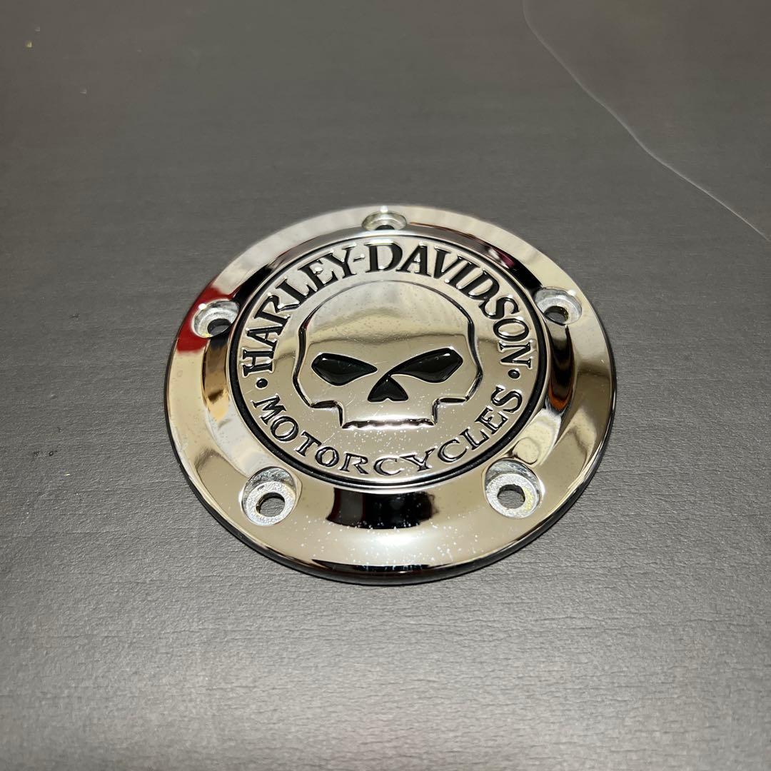 Harley Davidson スカル ダービーカバー タイマーカバー ハーレー