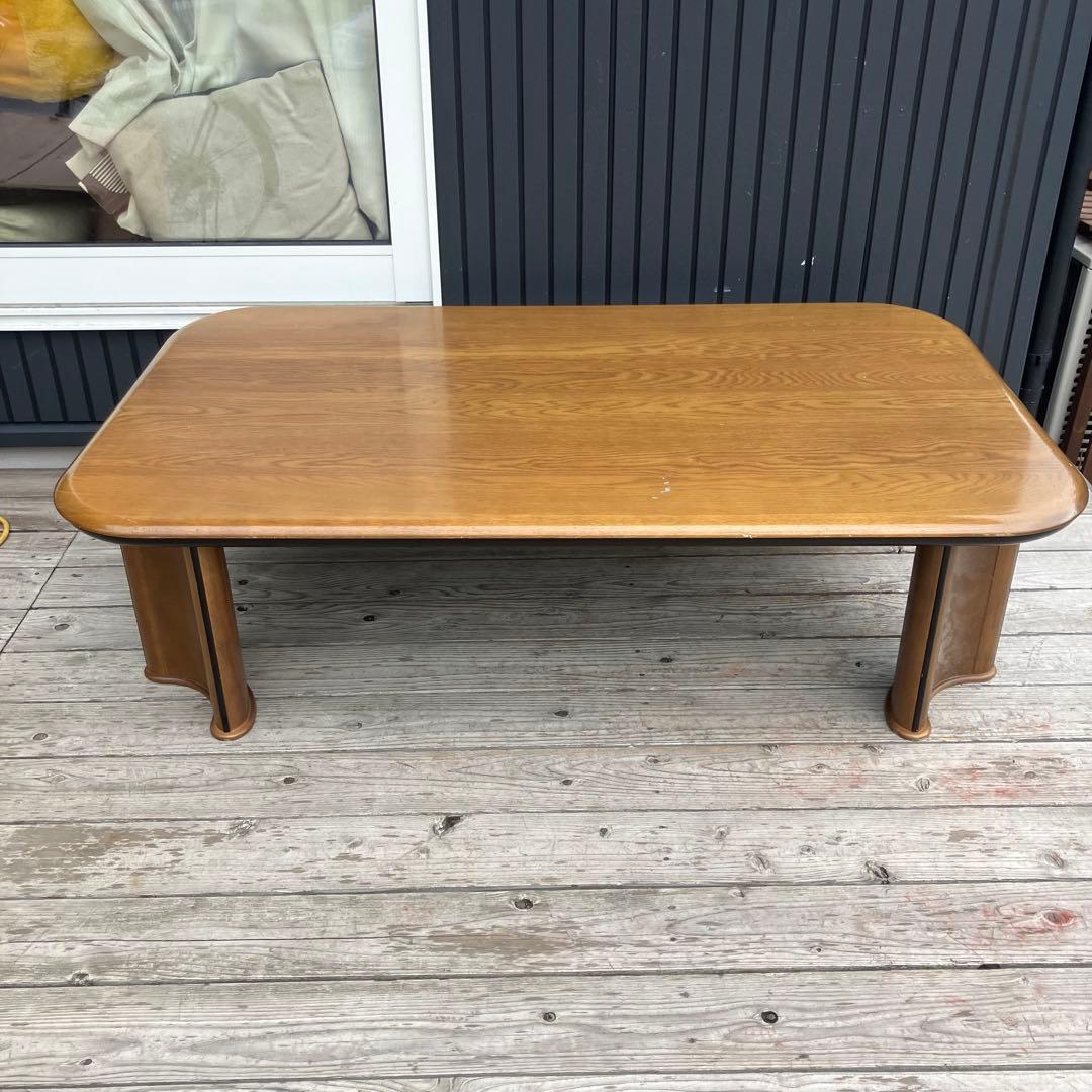 カリモク 天然木 大型センターテーブル 木製 ローテーブル 座卓 ビンテージ