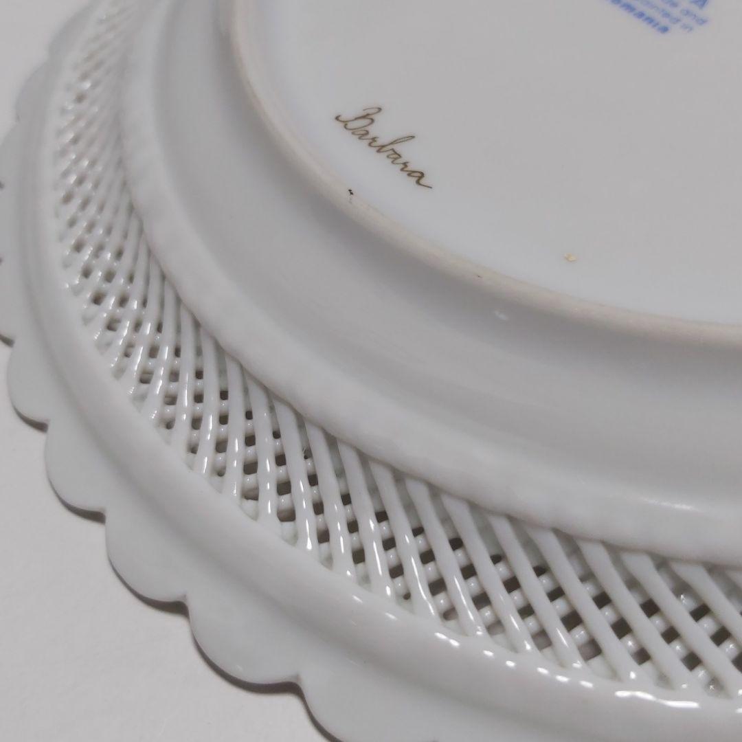 マイセンスタイル 新品 ハンドメイド 手描き 絵付け プレート 希少 激レア