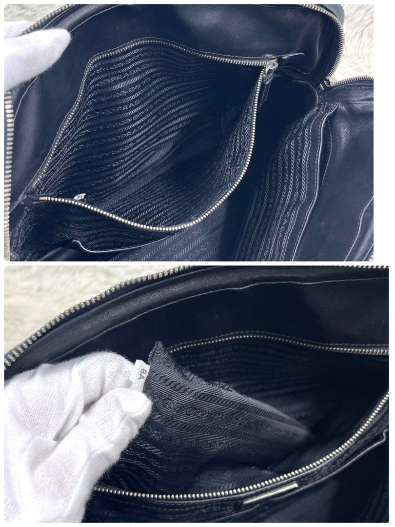 PRADA プラダ　ビジネスバッグ　三角ロゴプレート　サフィアーノレザー