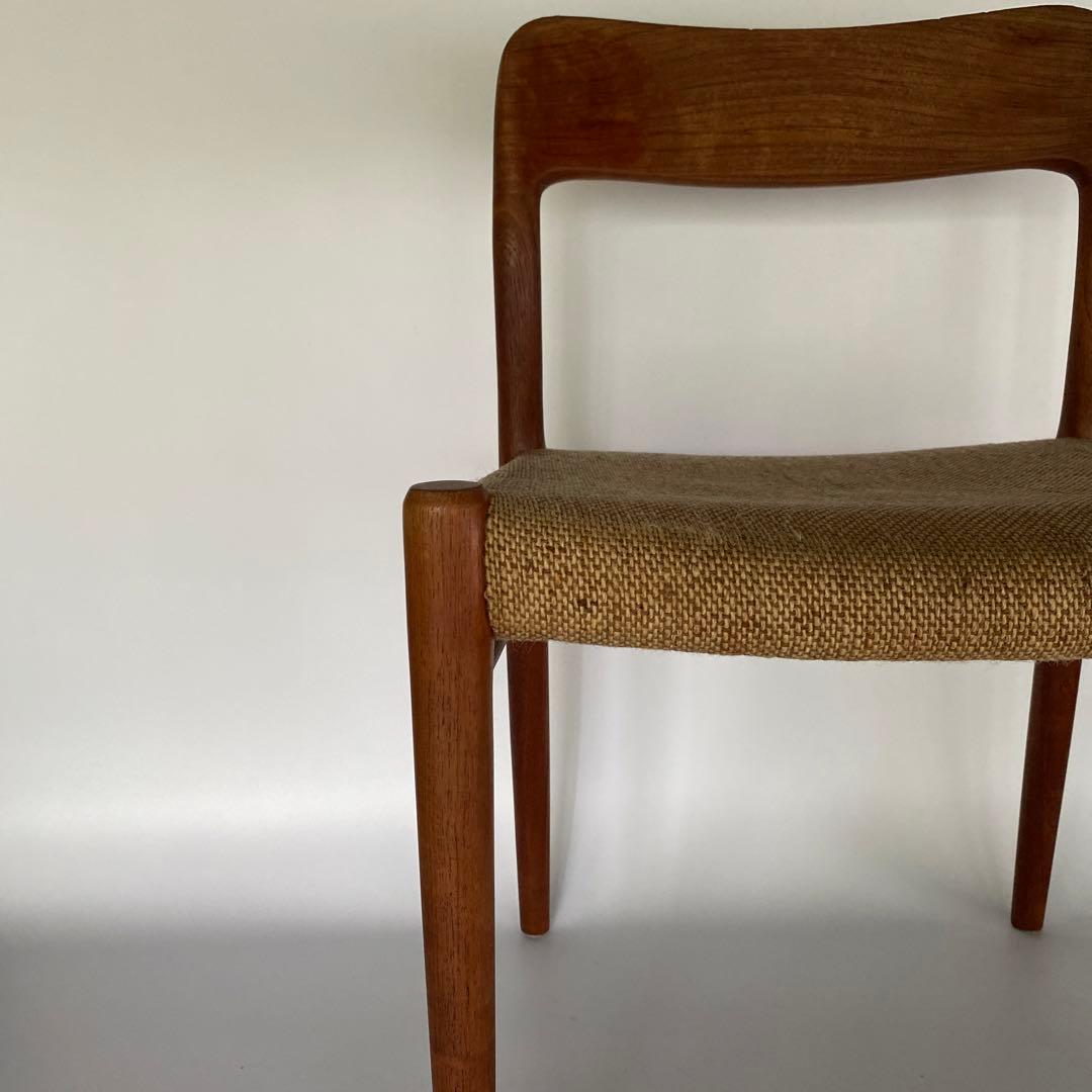 J.L. Møller No.75 ダイニングチェア チーク ファブリック