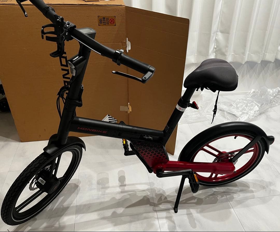 未使用に近い　折りたたみ電動アシストHONBIKE STONE PLUS予備バ付