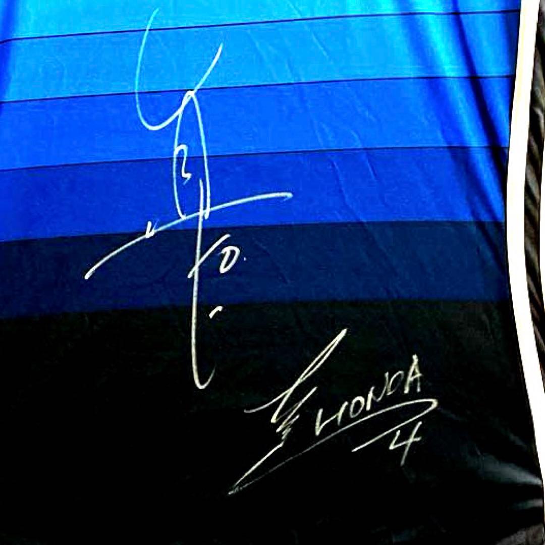 本田圭佑直筆サイン入り日本代表 adidas サッカーシャツ