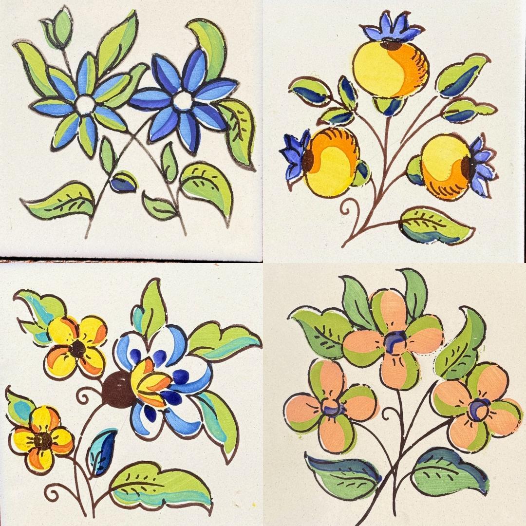 スペイン　カントリー家具　バレンシアタイル　バタフライテーブル