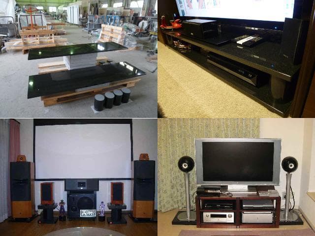 【shin jan30】●天然黒御影石 オーディオボード●2枚●送料無料