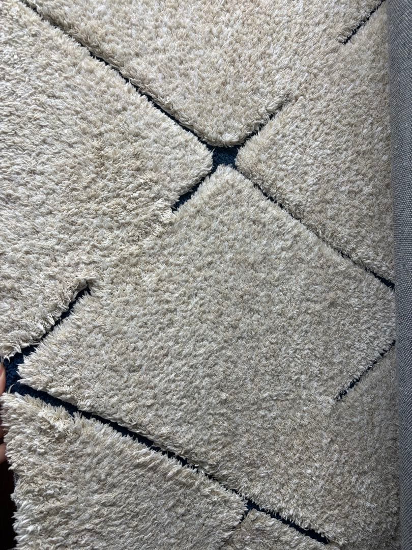 LOWYA NEW デニドラ ダイア シャギー ラグ Lサイズ 3畳