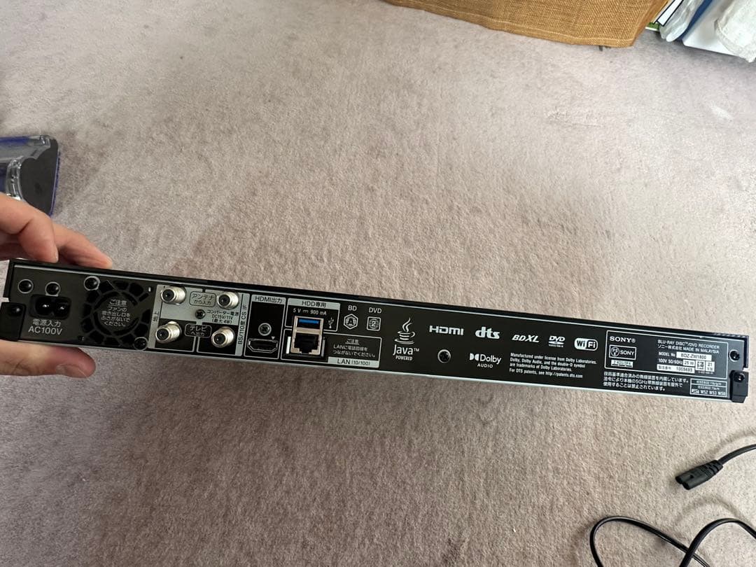 SONYブルーレイレコーダー2021年製BDZ-ZW1800