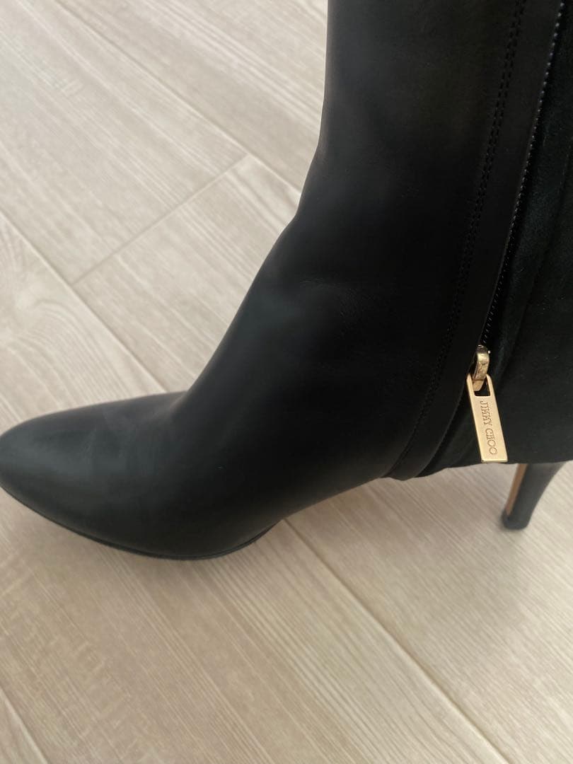 【smilemom】Jimmy Choo ブラックレザー&スエード