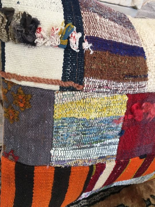 ビンテージラグ　トルコラグ　オールドキリム　クッションカバー　パッチワーク⑤