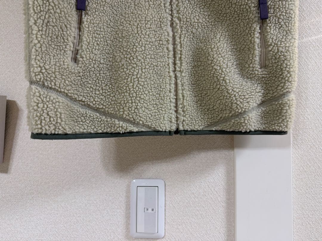 patagonia フリースベスト Sサイズ クリーム&グリーン　美品　数回着用
