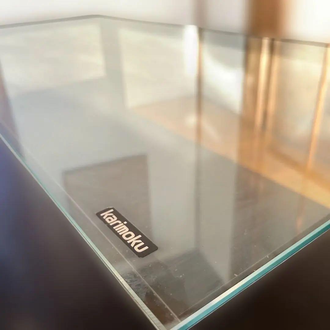 【送料込み、梱包・発送たのメル便】Karimoku カリモク　ガラステーブル