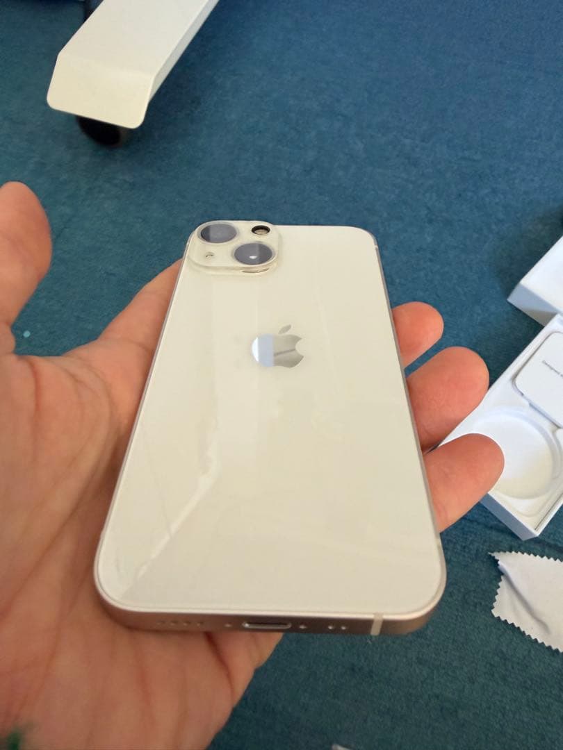 極美品 iPhone 13 mini 512GB スターライト。オマケ多数