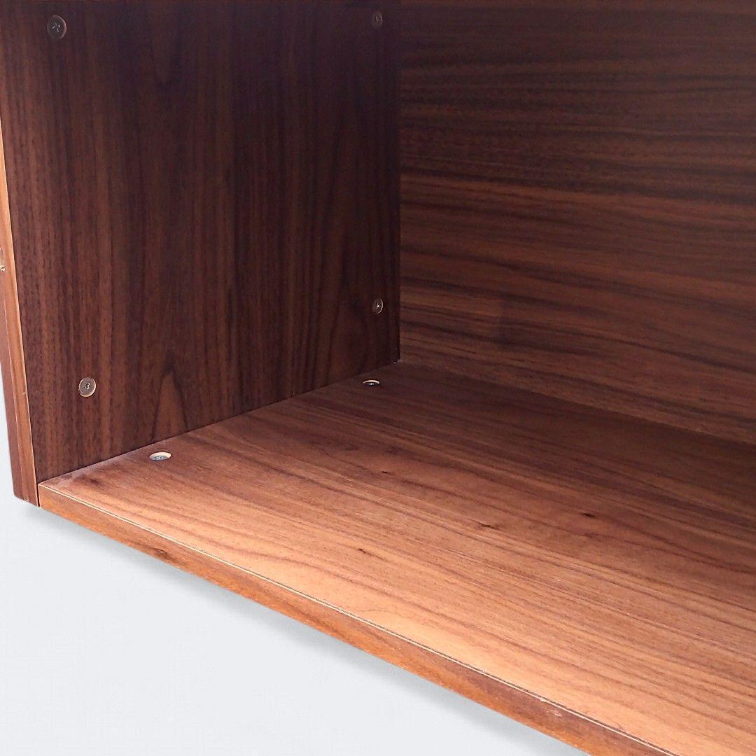 廃盤 希少 無印良品 ユニットシェルフ用 ボックス フラップ扉 ウォールナット
