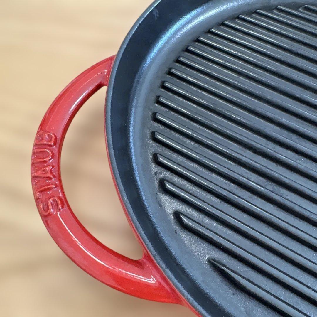 ストウブ　グリルパン 26cm チェリー　蓋なし　美品