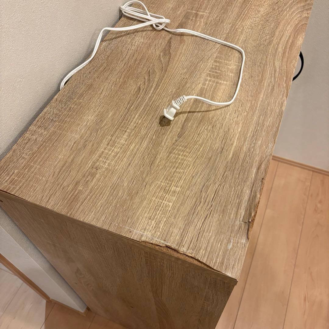 ⭐️訳あり大特価⭐️オーク色 スライド棚付きキッチンカウンター 北欧 収納 組立済み