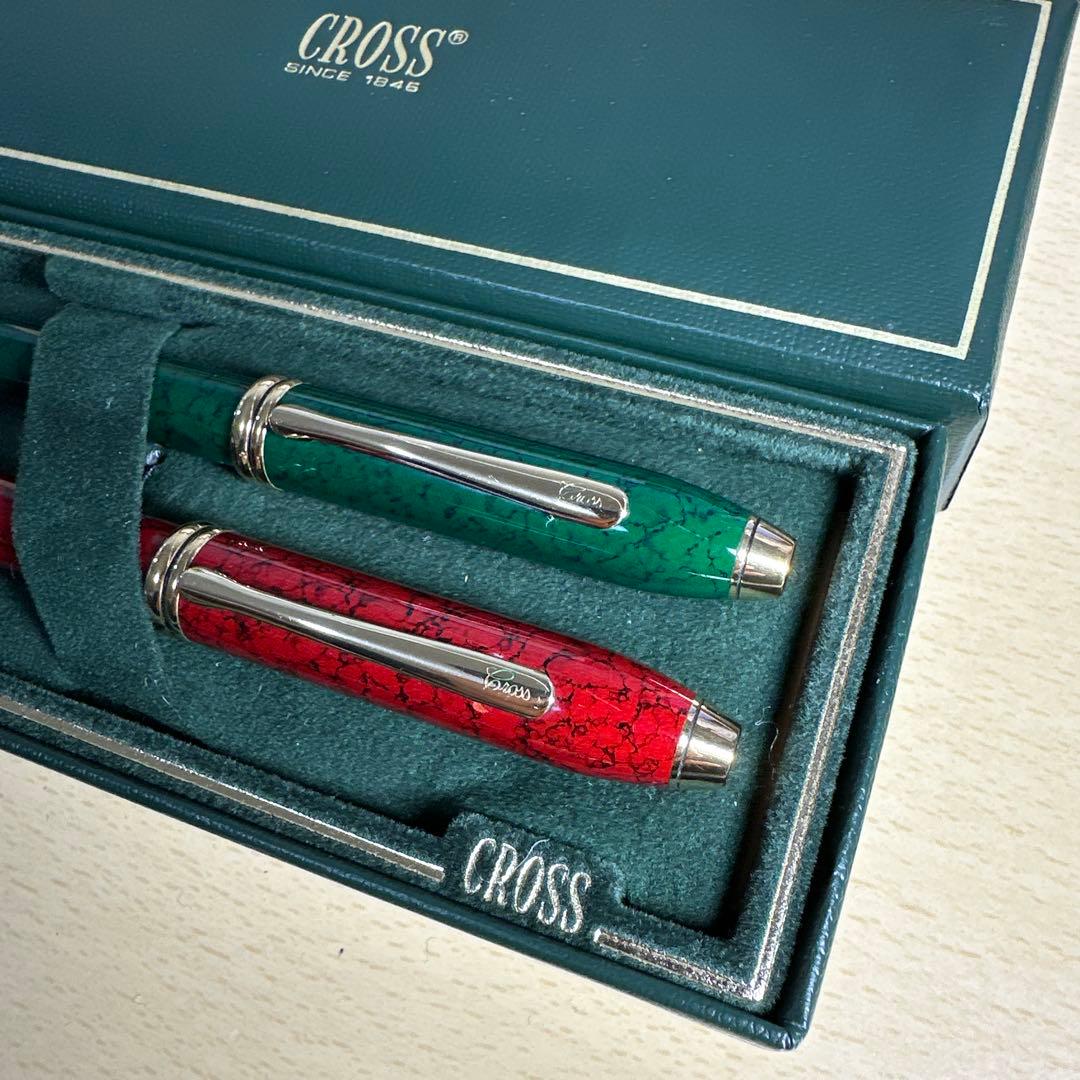 CROSS タウンゼント　2本セット 緑 赤　クロス ボールペン