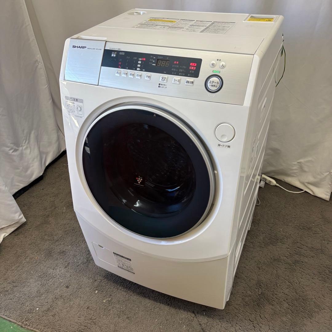 ★982　ドラム式洗濯機　シャープ　乾燥　10キロ　左開　安い　綺麗　設置無料