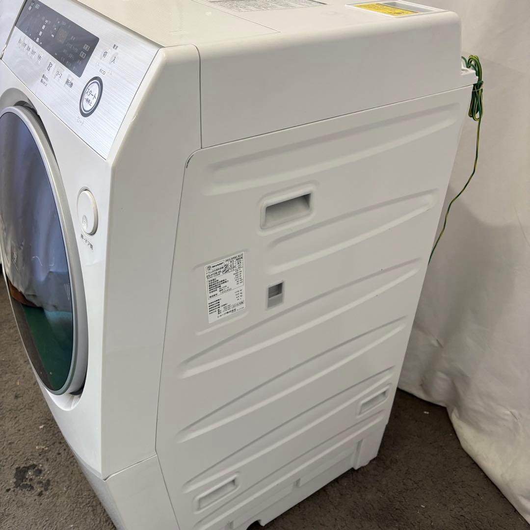 ★982　ドラム式洗濯機　シャープ　乾燥　10キロ　左開　安い　綺麗　設置無料
