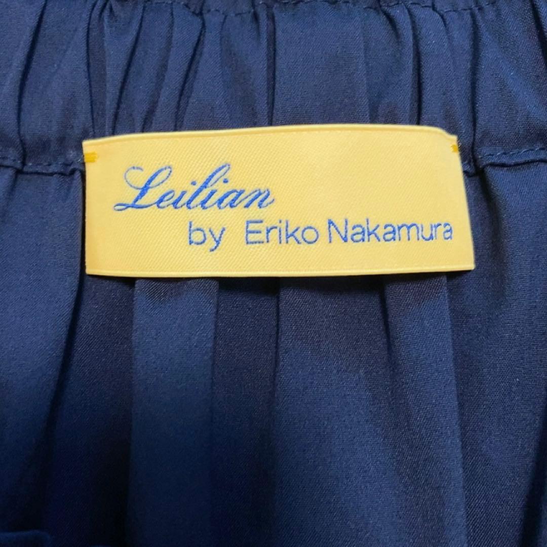 【美品】レリアン 中村江里子 大きいサイズ ギャザーブラウス バルーンスリーブ