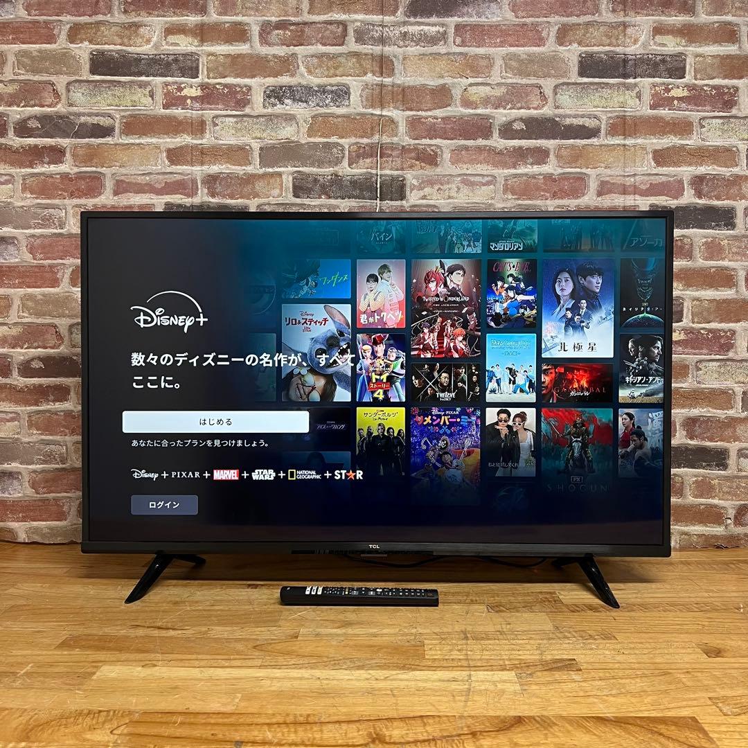 TCL 43V型4K 液晶テレビ スマートテレビ 43P615 動画配信アプリ○