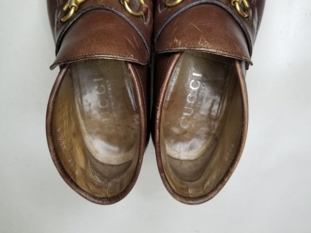 GUCCI グッチ 42 1/2 ホースビット ショートブーツ ブラウン 茶色