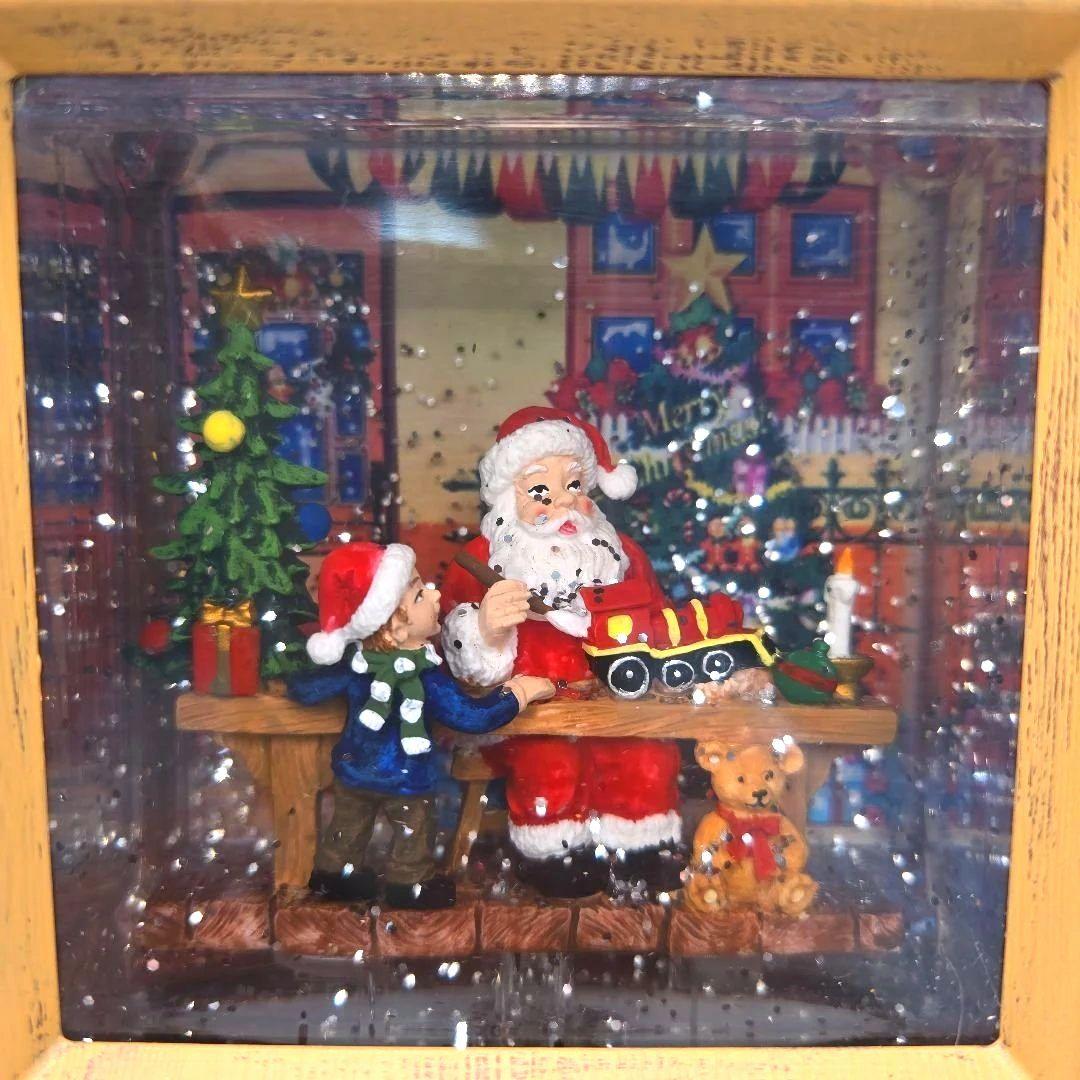 す*ん様 ★値下! レトロテレビ型 クリスマス音楽＆雪舞仕掛 サンタクロース ス