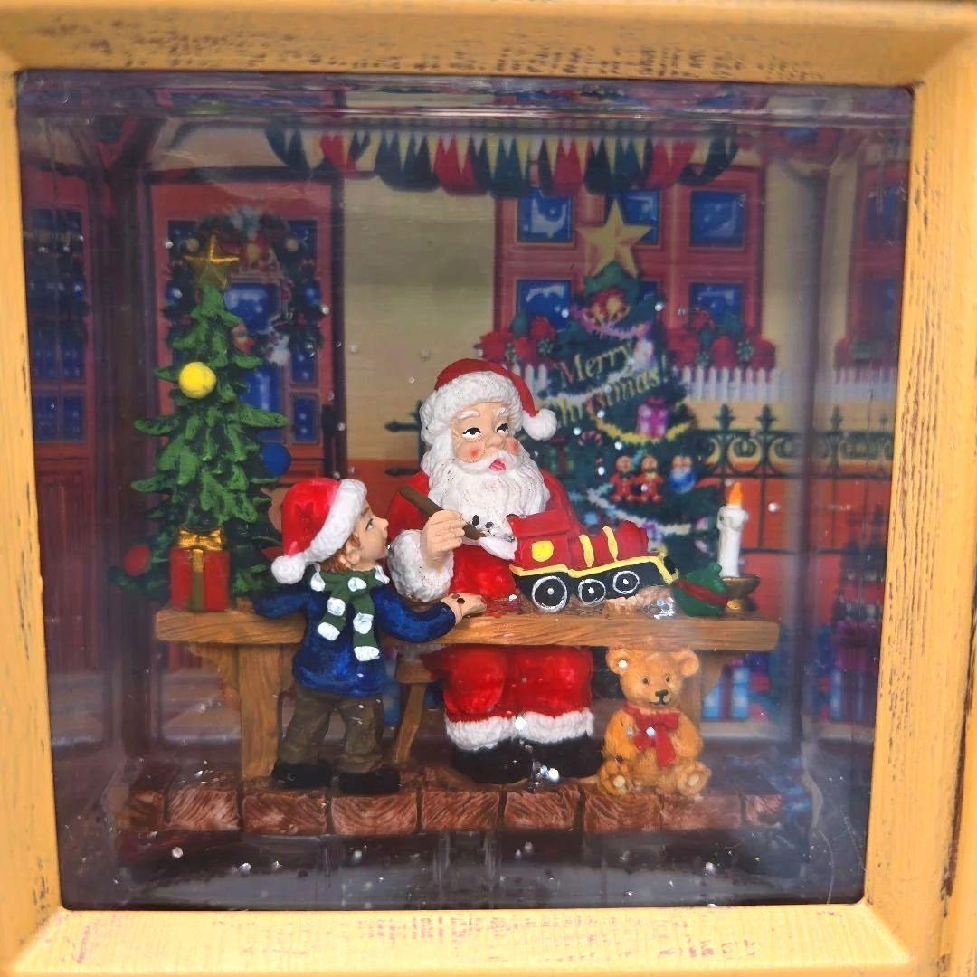 す*ん様 ★値下! レトロテレビ型 クリスマス音楽＆雪舞仕掛 サンタクロース ス