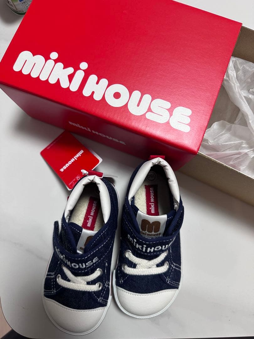 【新品未使用】ミキハウス 靴 15cm ベビー キッズ スニーカー 日本製　子供