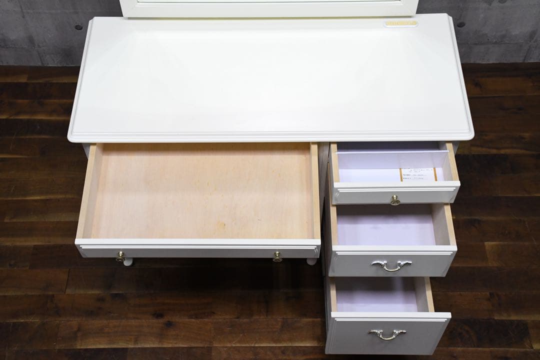 EGC42 IDC大塚家具 セリーヌ ドレッサー チェア セット 東海家具